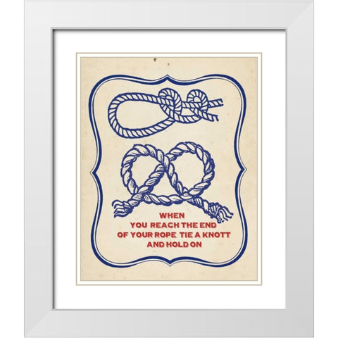 Nautical Advice 4 White Modern Wood Framed Art Print with Double Matting by Z Studio