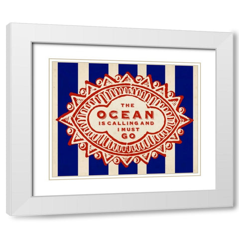 Nautical Advice 5 White Modern Wood Framed Art Print with Double Matting by Z Studio