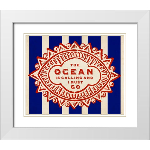 Nautical Advice 5 White Modern Wood Framed Art Print with Double Matting by Z Studio