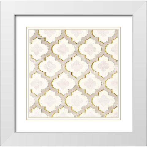 GILDED AESTHETIC MOROCCAN White Modern Wood Framed Art Print with Double Matting by Dos Santos, Bella
