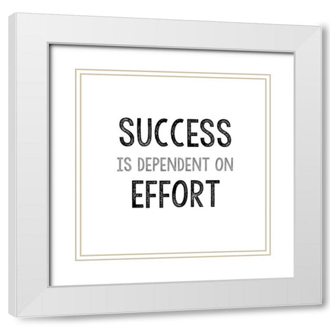 Success White Modern Wood Framed Art Print with Double Matting by Dos Santos, Bella