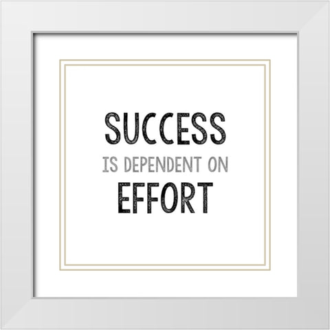 Success White Modern Wood Framed Art Print with Double Matting by Dos Santos, Bella