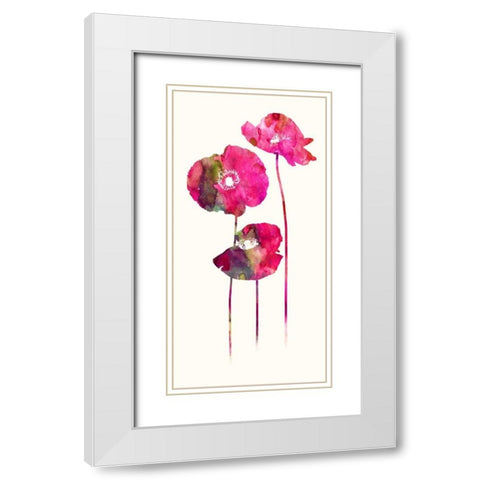 Vibrancy White Modern Wood Framed Art Print with Double Matting by Dos Santos, Bella