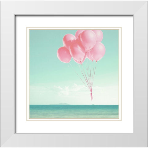 Follow The Breeze White Modern Wood Framed Art Print with Double Matting by Dos Santos, Bella