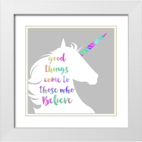 Good Things White Modern Wood Framed Art Print with Double Matting by Dos Santos, Bella