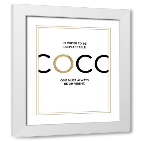 Coco - Irreplaceable White Modern Wood Framed Art Print with Double Matting by Dos Santos, Bella