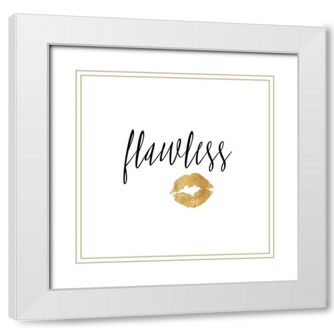 Flawless White Modern Wood Framed Art Print with Double Matting by Dos Santos, Bella