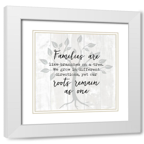 Roots White Modern Wood Framed Art Print with Double Matting by Dos Santos, Bella