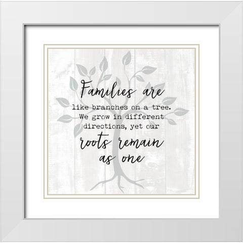 Roots White Modern Wood Framed Art Print with Double Matting by Dos Santos, Bella