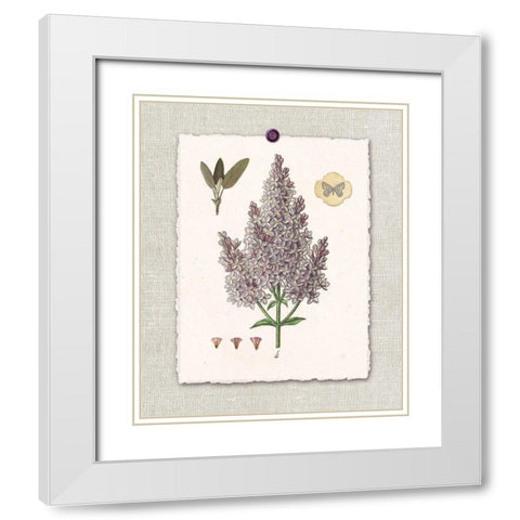 Paris Flea Market Lilacs White Modern Wood Framed Art Print with Double Matting by Ross, Devon