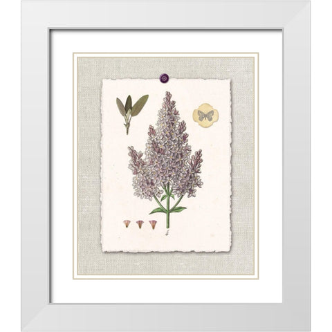 Paris Flea Market Lilacs White Modern Wood Framed Art Print with Double Matting by Ross, Devon