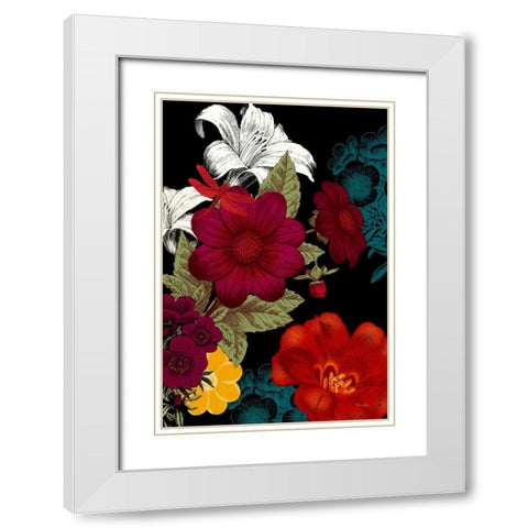 Vibrant Florals Black 2 White Modern Wood Framed Art Print with Double Matting by Ross, Devon