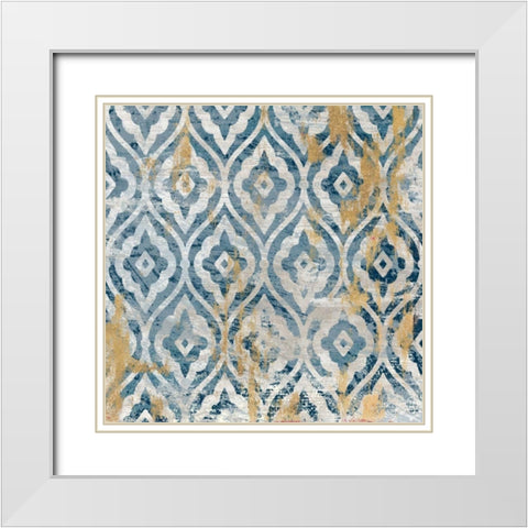 Medina Tile 1 White Modern Wood Framed Art Print with Double Matting by Ross, Devon