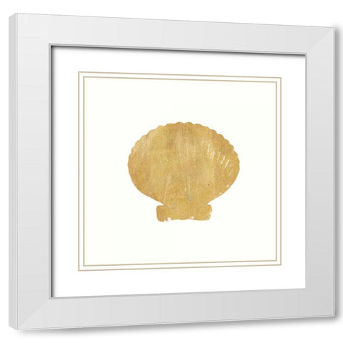 24 Karat Shell White Modern Wood Framed Art Print with Double Matting by Ross, Devon