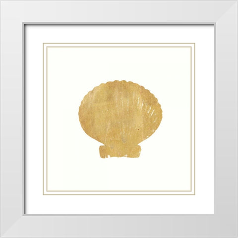 24 Karat Shell White Modern Wood Framed Art Print with Double Matting by Ross, Devon