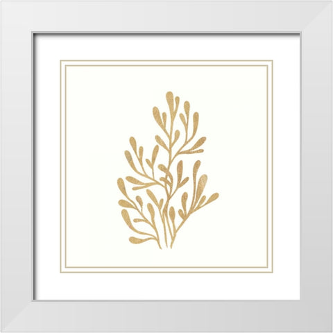 24 Karat Seaweed White Modern Wood Framed Art Print with Double Matting by Ross, Devon