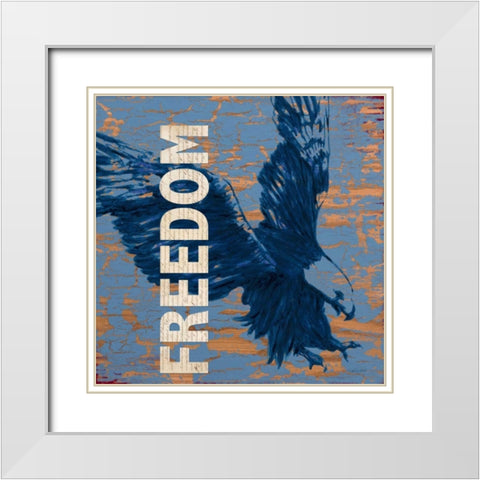 Freedom Reigns White Modern Wood Framed Art Print with Double Matting by Appleman, Sam
