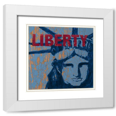 Liberty Reigns White Modern Wood Framed Art Print with Double Matting by Appleman, Sam