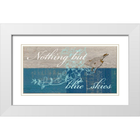 Nothing But Blue Skies White Modern Wood Framed Art Print with Double Matting by Appleman, Sam