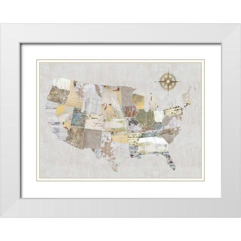 American Textures White Modern Wood Framed Art Print with Double Matting by Appleman, Sam