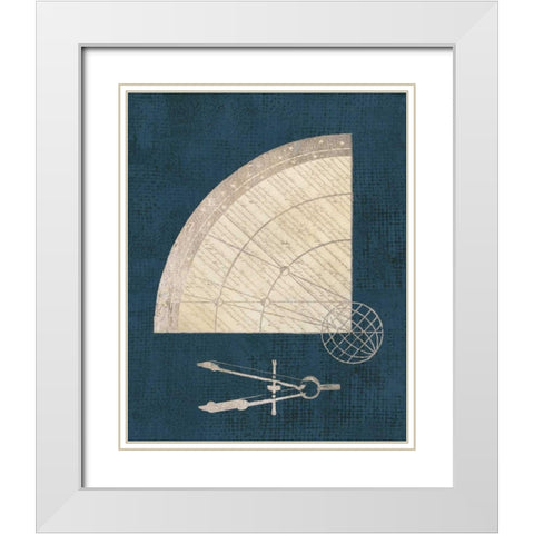 Cartographers Set White Modern Wood Framed Art Print with Double Matting by Appleman, Sam