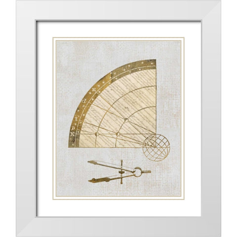 Cartographers Set White Modern Wood Framed Art Print with Double Matting by Appleman, Sam