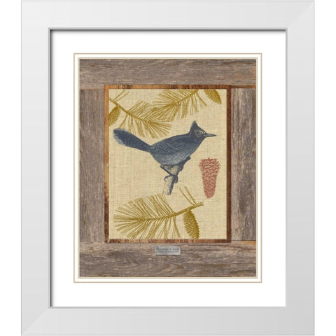 Steller Jay White Modern Wood Framed Art Print with Double Matting by Appleman, Sam