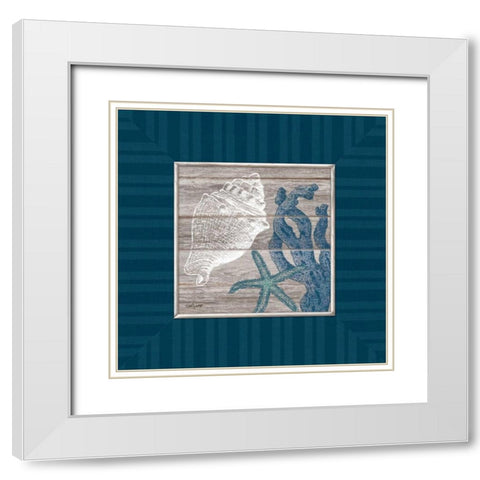 Coastal Treasures White Modern Wood Framed Art Print with Double Matting by Appleman, Sam