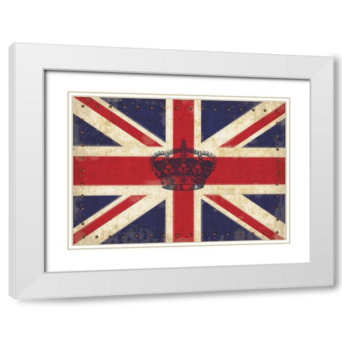 Royal Union Jack White Modern Wood Framed Art Print with Double Matting by Appleman, Sam
