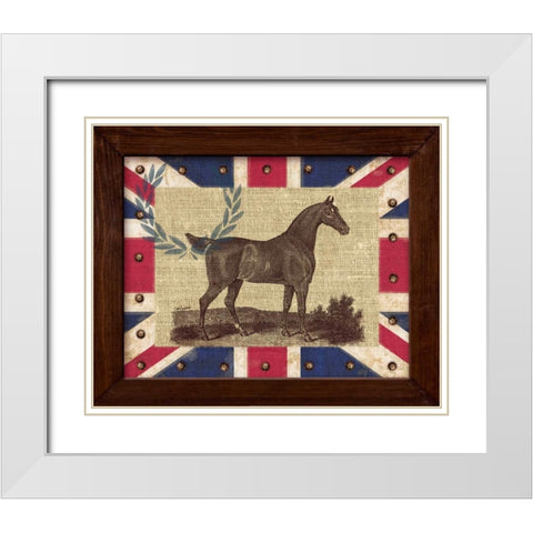 British Equestrian White Modern Wood Framed Art Print with Double Matting by Appleman, Sam