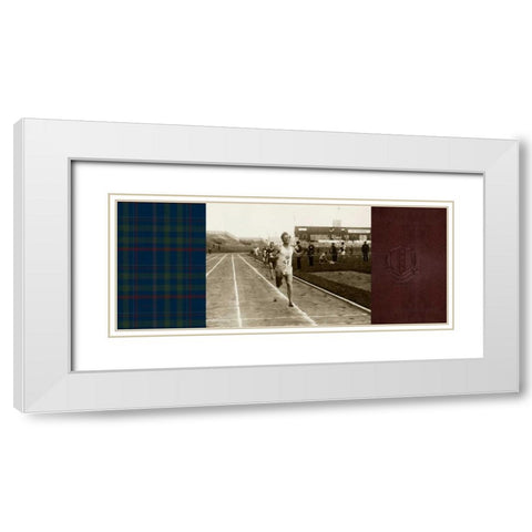 Vintage Track and Field White Modern Wood Framed Art Print with Double Matting by Appleman, Sam