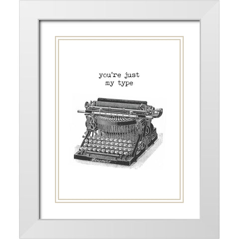 Just My Type White Modern Wood Framed Art Print with Double Matting by Appleman, Sam