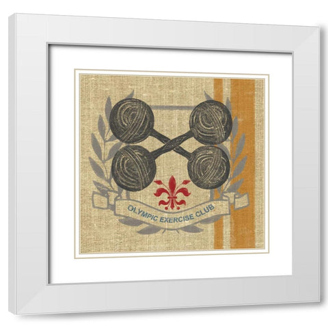 Olympic Exercise Club White Modern Wood Framed Art Print with Double Matting by Appleman, Sam