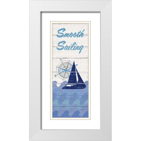 Smooth Sailing Panel White Modern Wood Framed Art Print with Double Matting by Appleman, Sam