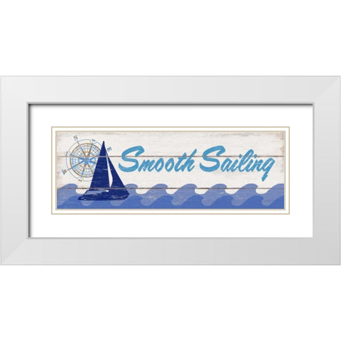 Smooth Sailing White Modern Wood Framed Art Print with Double Matting by Appleman, Sam