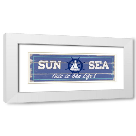 Sun and Sea White Modern Wood Framed Art Print with Double Matting by Appleman, Sam