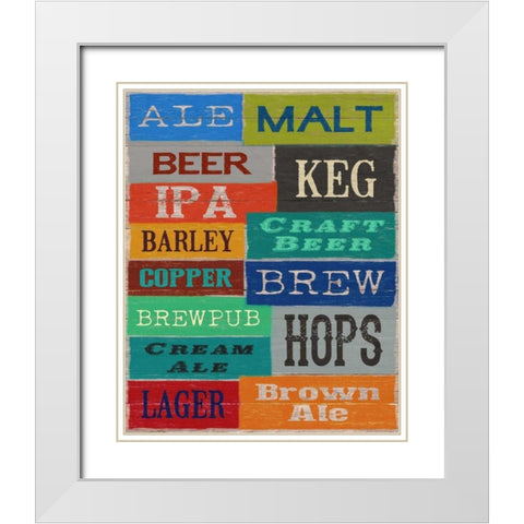 Beer Speak White Modern Wood Framed Art Print with Double Matting by Appleman, Sam