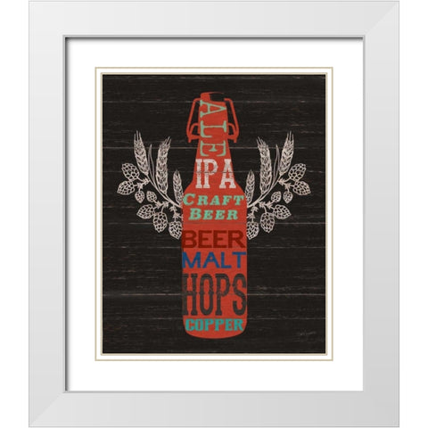 Old Style Ale Bottle White Modern Wood Framed Art Print with Double Matting by Appleman, Sam
