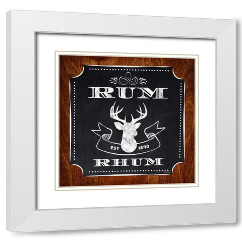 Rum Drinker White Modern Wood Framed Art Print with Double Matting by Appleman, Sam