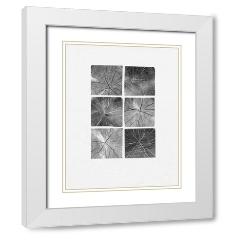 Wood Block Squares White Modern Wood Framed Art Print with Double Matting by Appleman, Sam
