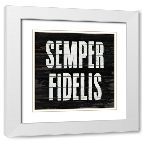 Always Faithful,Latin White Modern Wood Framed Art Print with Double Matting by Appleman, Sam