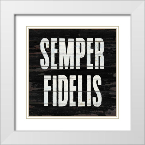 Always Faithful,Latin White Modern Wood Framed Art Print with Double Matting by Appleman, Sam