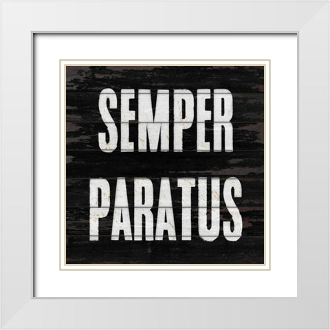 Always Ready, Latin White Modern Wood Framed Art Print with Double Matting by Appleman, Sam