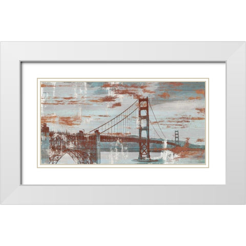 Vintage Golden Gate White Modern Wood Framed Art Print with Double Matting by Appleman, Sam
