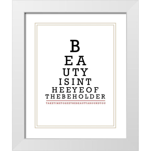Beauty Eye Chart White Modern Wood Framed Art Print with Double Matting by Appleman, Sam