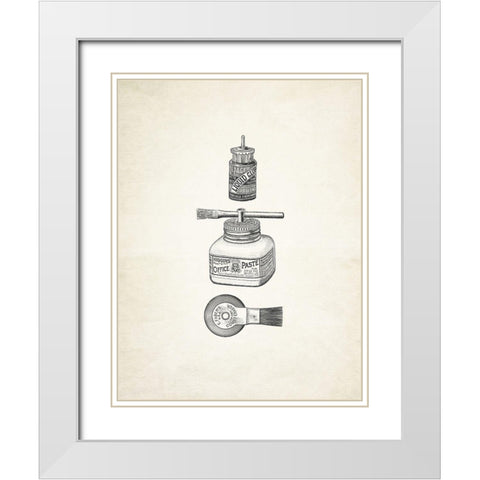 Glued! White Modern Wood Framed Art Print with Double Matting by Appleman, Sam