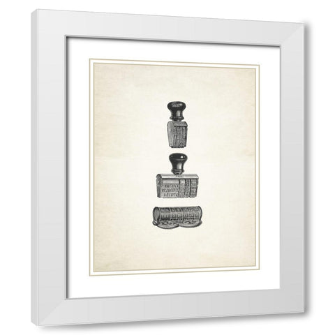 Stamped! White Modern Wood Framed Art Print with Double Matting by Appleman, Sam