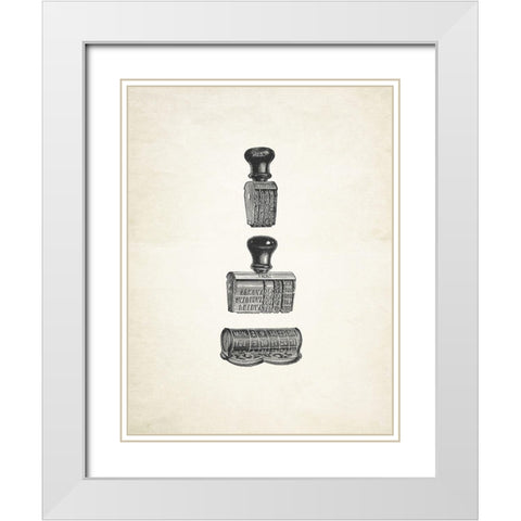 Stamped! White Modern Wood Framed Art Print with Double Matting by Appleman, Sam