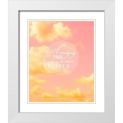 Glam World 1 White Modern Wood Framed Art Print with Double Matting by Bryant, Lola