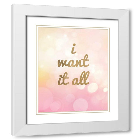 Glam World 5 White Modern Wood Framed Art Print with Double Matting by Bryant, Lola